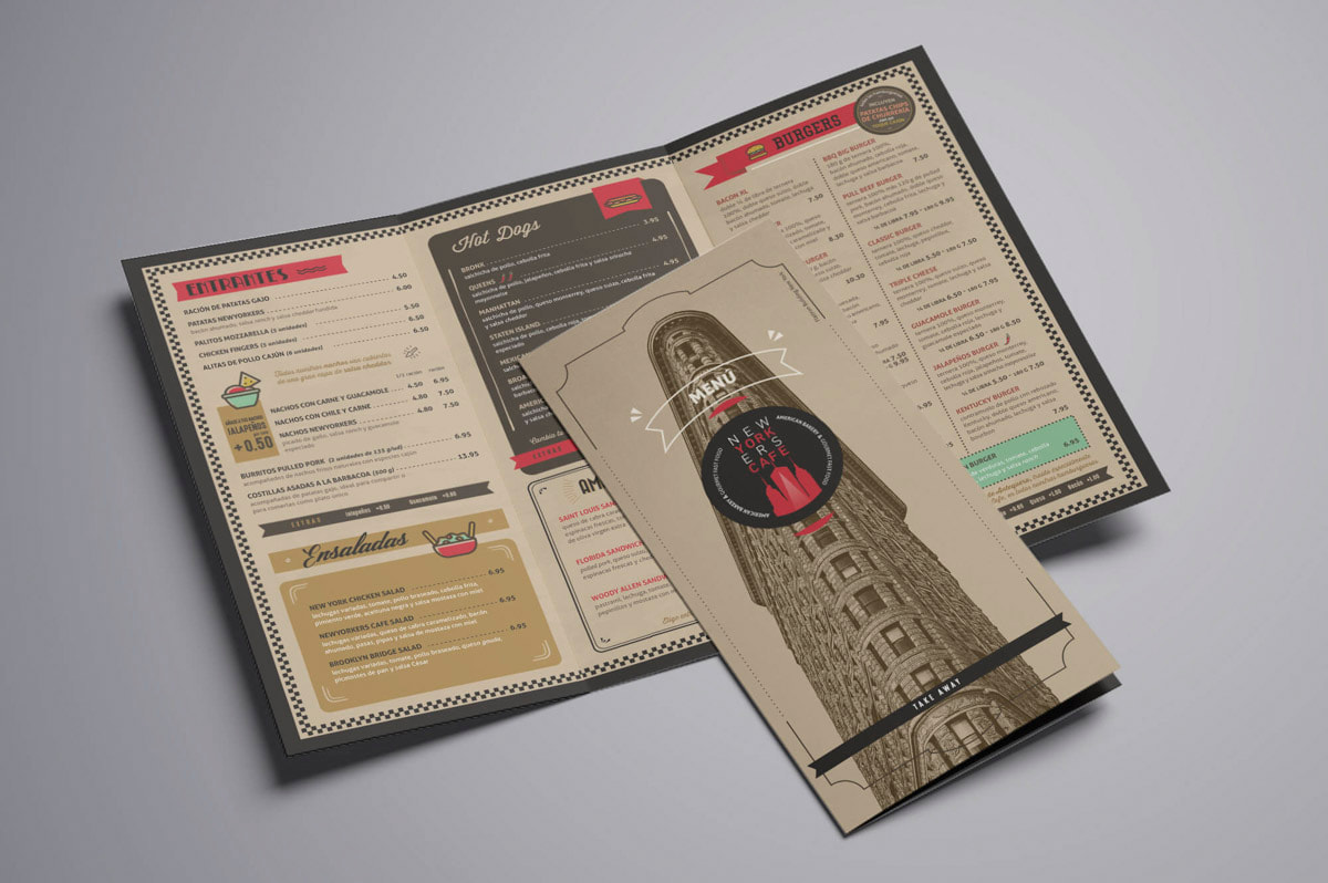 Diseño de carta de restaurante