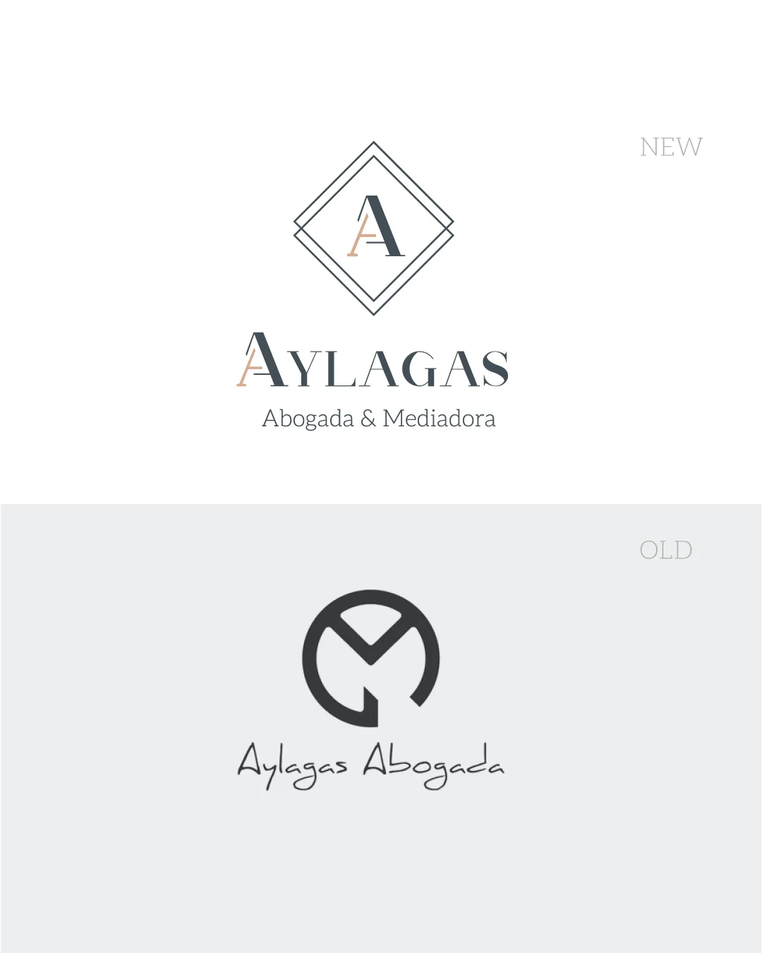 Rediseño de marca (rebranding) para la Aylagas, abogada y mediadora