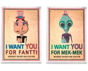 Versión del cartel "I want you" para el cómic Fantti y Pipoh
