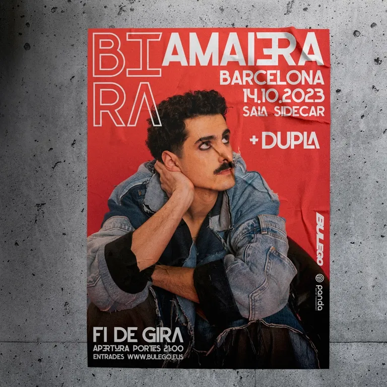 Carteles Publicitarios Para Gira, para el grupo de música pop Bulego