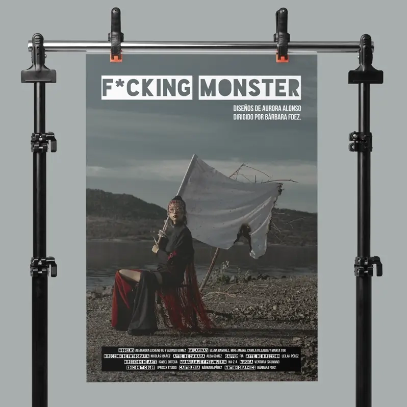 Cartel promocional para el Fashion Film Fucking Monster